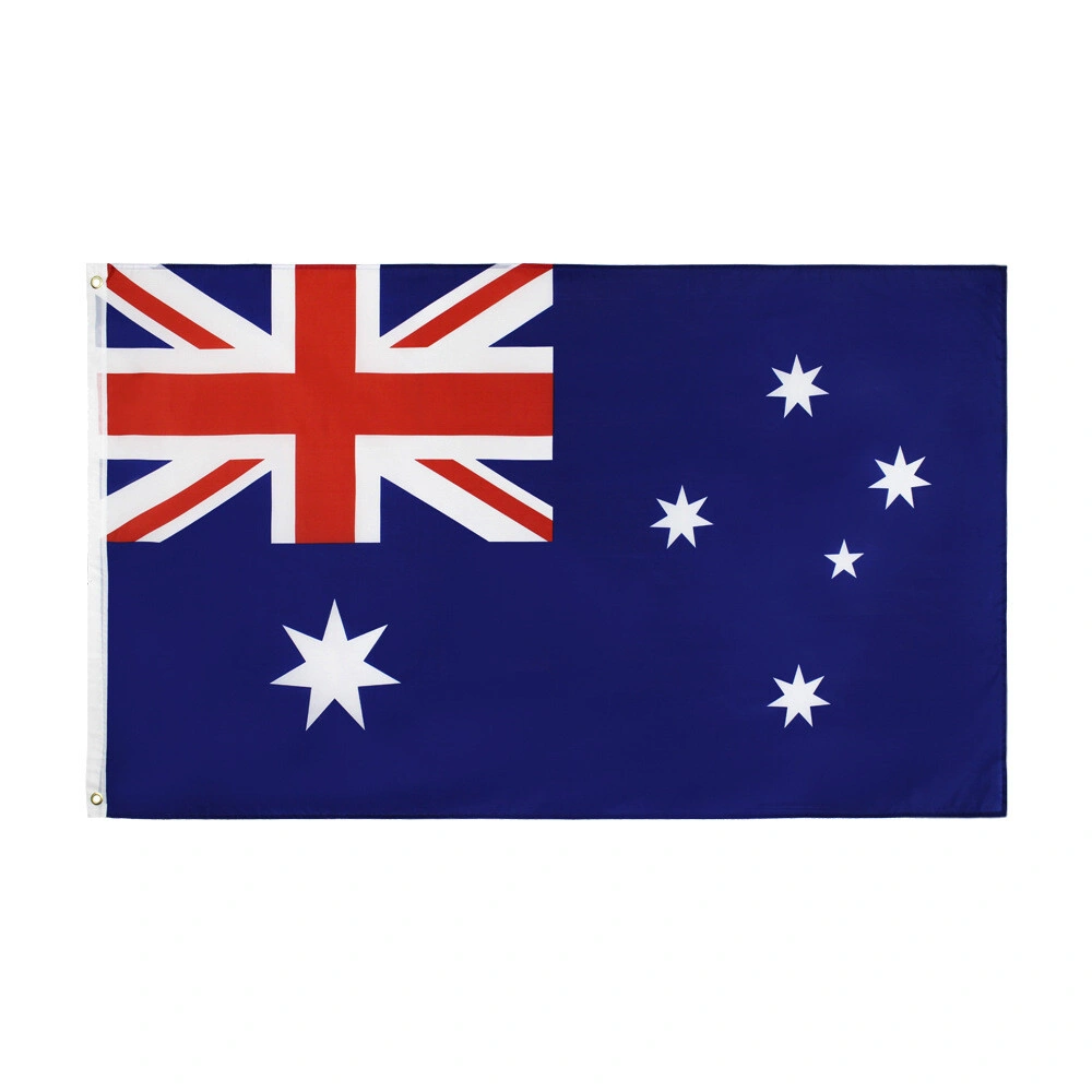 2 Pack Australian Flags 60x90cm (2x3FT), Outdoor Hanging Garden Bunting Banner, National Symbol for Home & Party Decoration