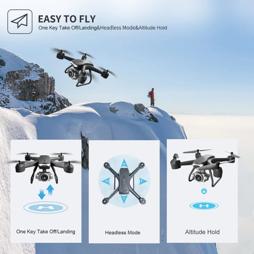 3 batteryV14 Professional Drone 6K HD Dual Camera Wifi FPV Portable RC Quadcopter, Drones suitable for adults/beginners.Logistics is randomly sent by UPS/UNI/GOFO/USPS/. view 7