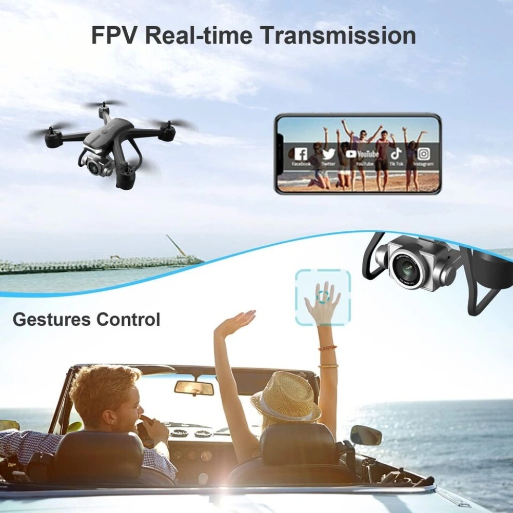 3 batteryV14 Professional Drone 6K HD Dual Camera Wifi FPV Portable RC Quadcopter, Drones suitable for adults/beginners.Logistics is randomly sent by UPS/UNI/GOFO/USPS/. view 9