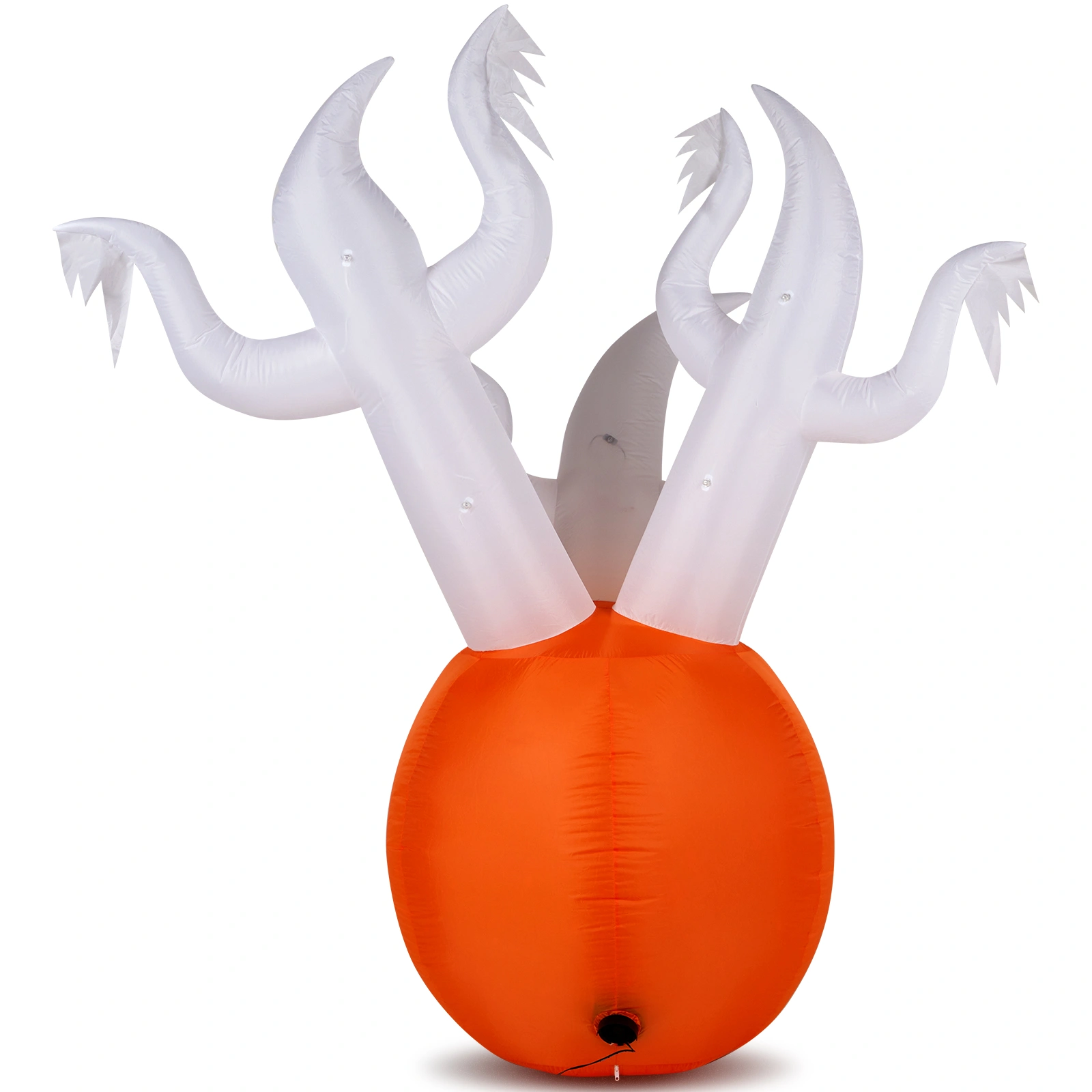 5.9 FT Halloween Inflatable Pumpkin Ghost, Outdoor Yard Decor with Built-in LED Lights, Scary Blow Up Decoration for Lawn Garden Party view 4