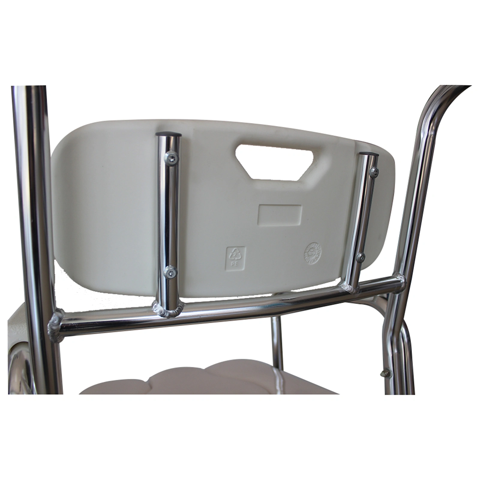 Heavy Duty Memory Foam Commode Chair with Toilet Seat, Multifunction Potty Chair for Adults, White Beige view 10