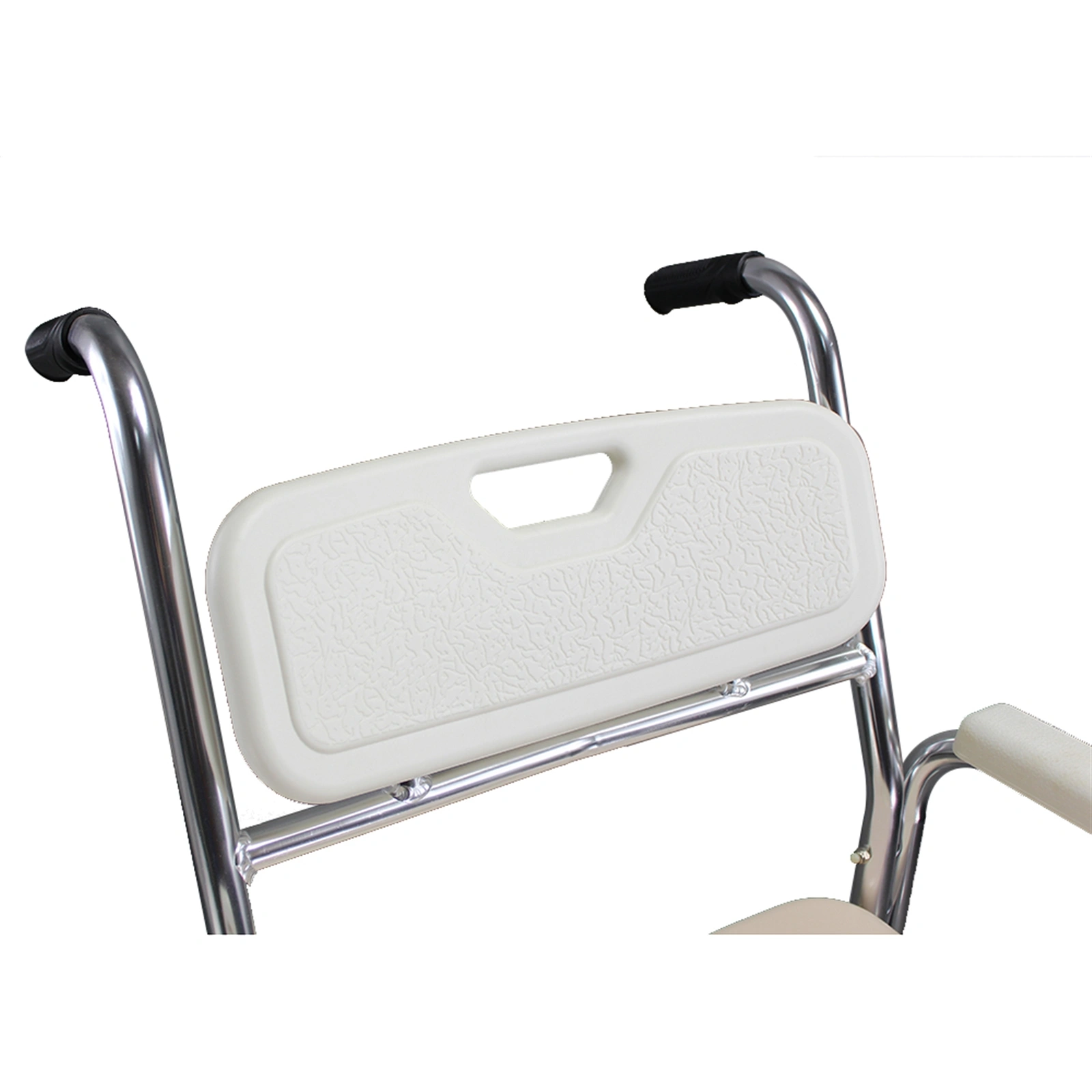 Heavy Duty Memory Foam Commode Chair with Toilet Seat, Multifunction Potty Chair for Adults, White Beige view 11