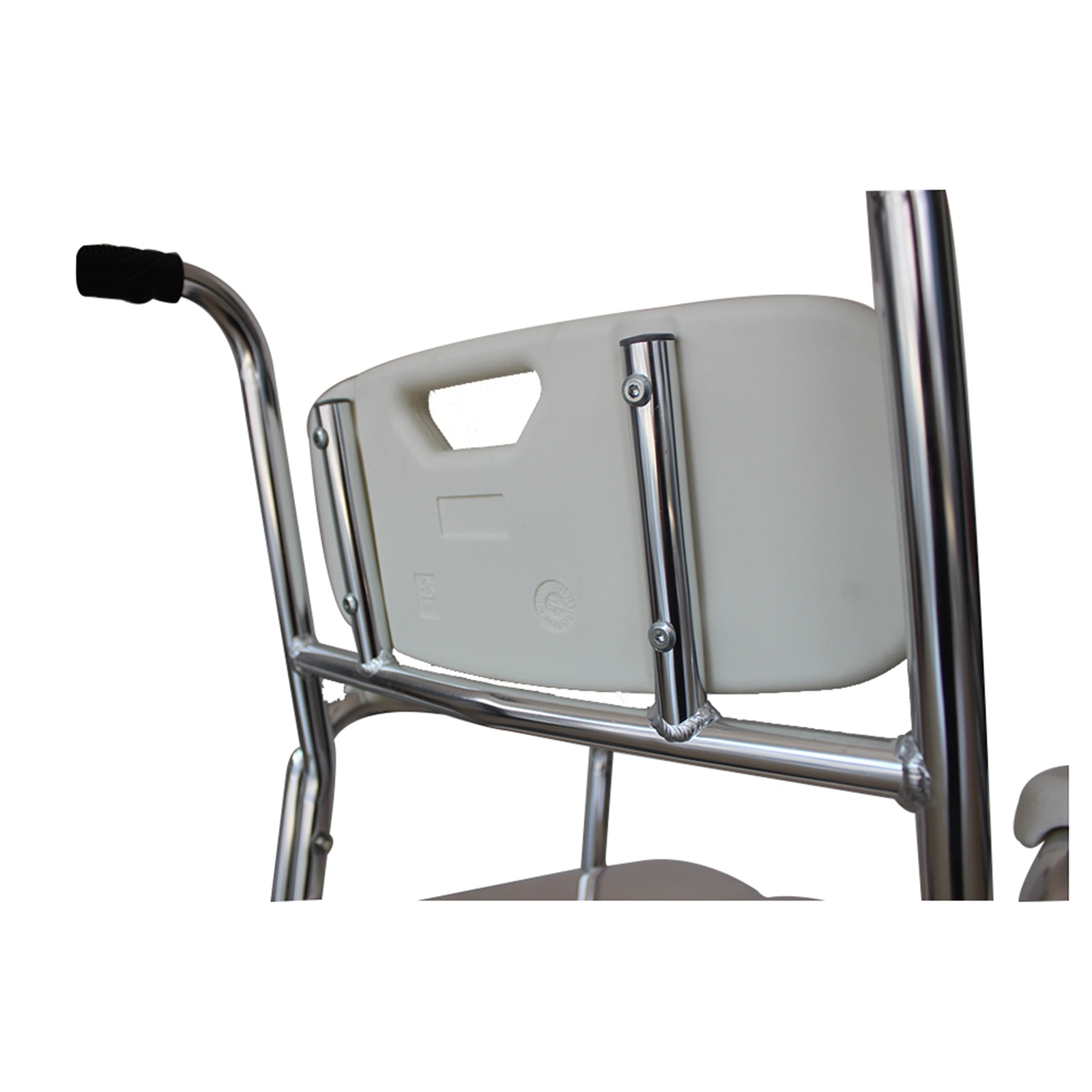 Heavy Duty Memory Foam Commode Chair with Toilet Seat, Multifunction Potty Chair for Adults, White Beige view 8