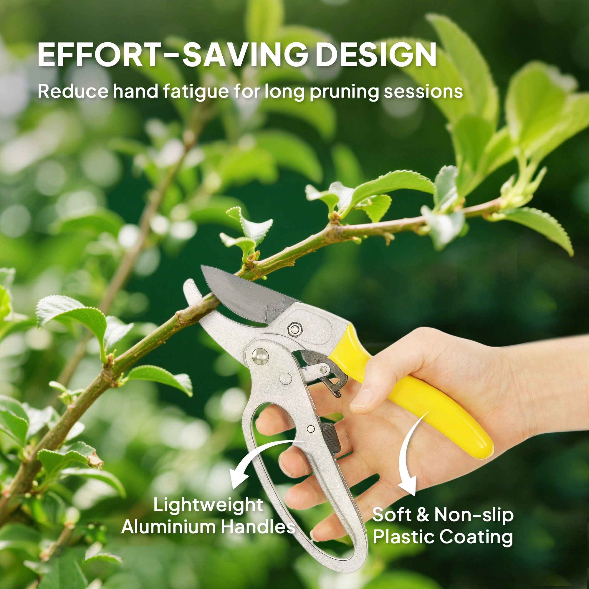 Heavy Duty Garden Shears - Bypass Pruning Scissors for Flowers, Plants & Shrubs view 2