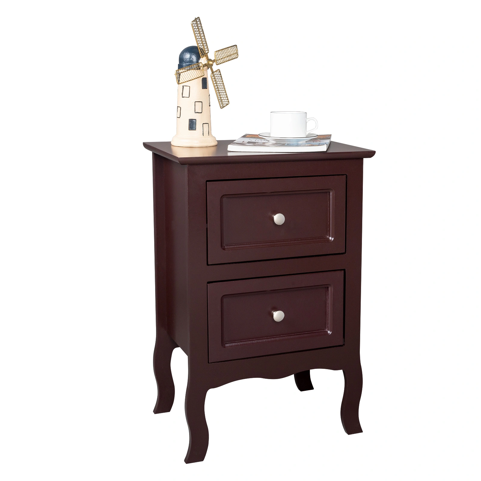 2pcs Country Style Two-Tier Night Tables Large Size Grown view 11