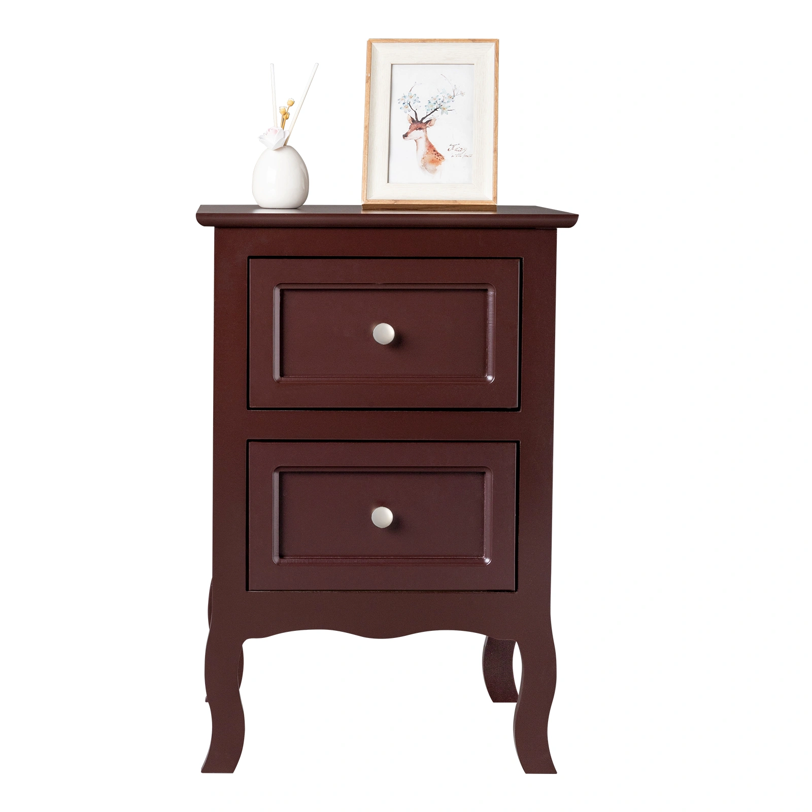 2pcs Country Style Two-Tier Night Tables Large Size Grown view 12