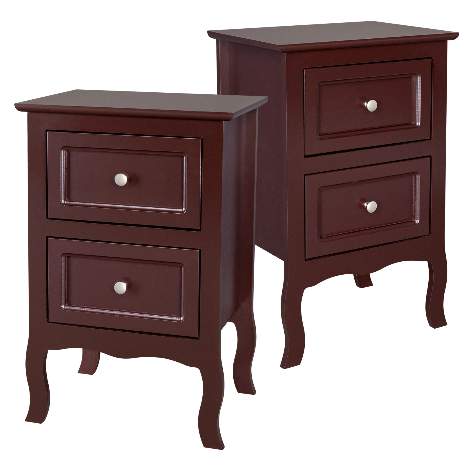 2pcs Country Style Two-Tier Night Tables Large Size Grown view 4