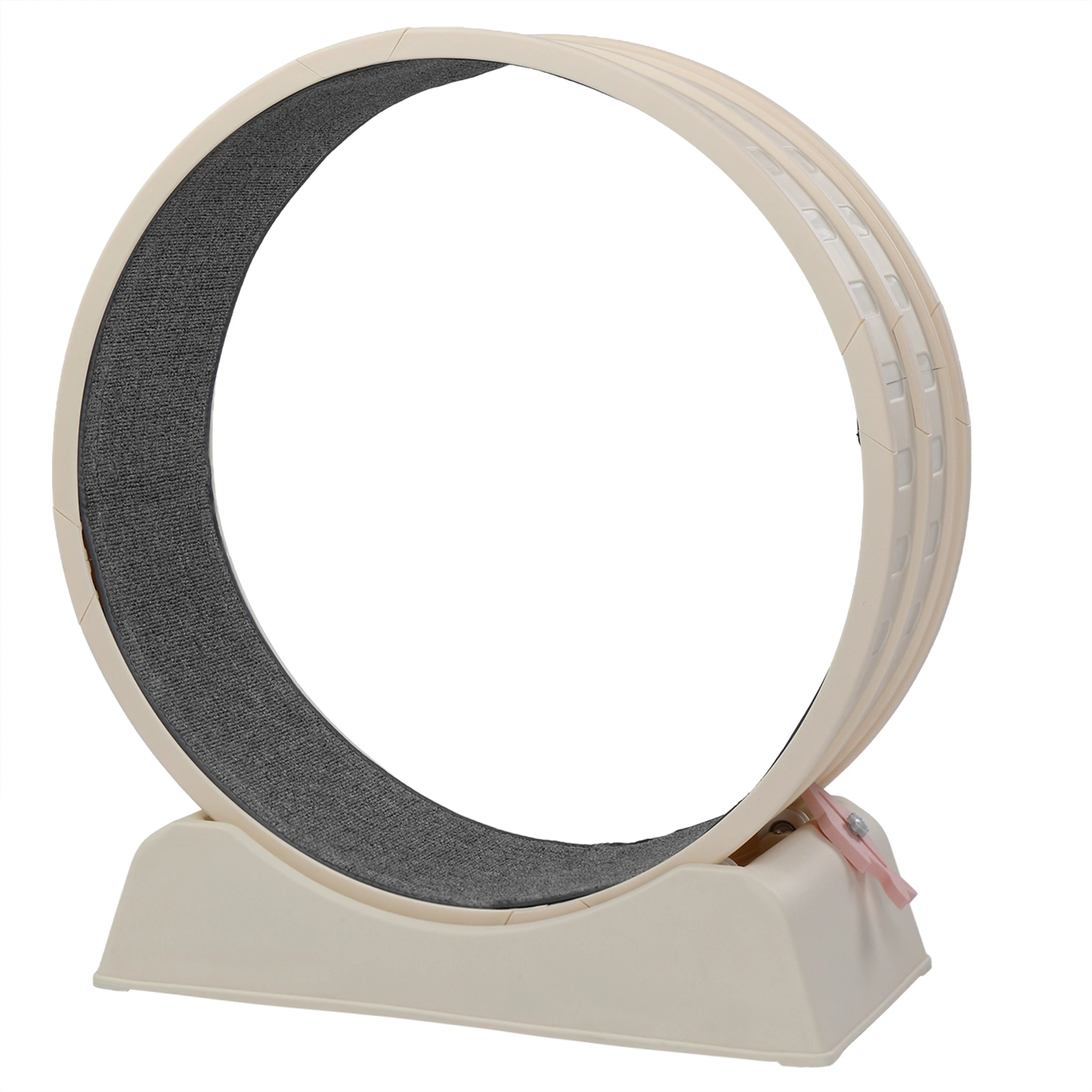 80*34*86CM, Off-white PP track connector assembly, circular design with gray carpet + 1 cat teaser stick, 15kg cat treadmill view 13