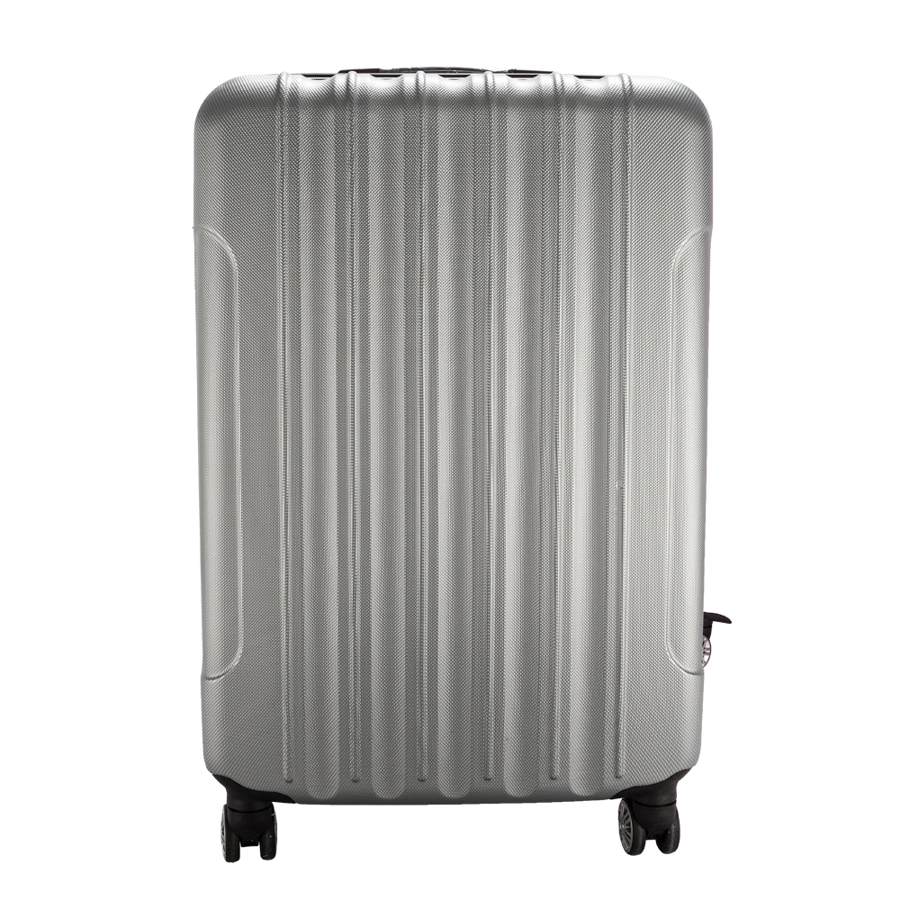 ABS Trolley Case 20in 24in 28in 3PCS Suitcase Set Striped Textured Suitcase Silver Gray view 14