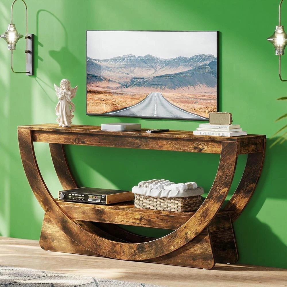 Long Console Table for Living Room, Slim Sofa Table for Entryway Hallway view 4