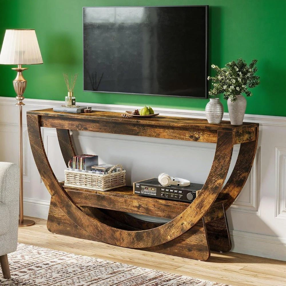 Long Console Table for Living Room, Slim Sofa Table for Entryway Hallway view 8