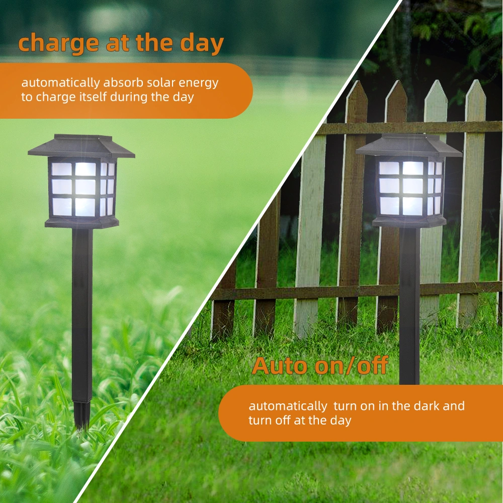 8PCS Solar LED Lantern Lights Outdoor, White Garden Pathway Torch Lights, Waterproof Landscape Lighting for Yard Walkway Patio view 19