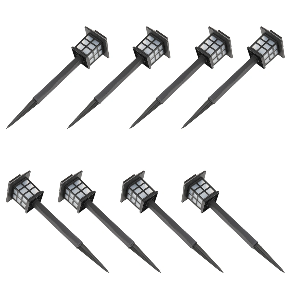 8PCS Solar LED Lantern Lights Outdoor, White Garden Pathway Torch Lights, Waterproof Landscape Lighting for Yard Walkway Patio view 5