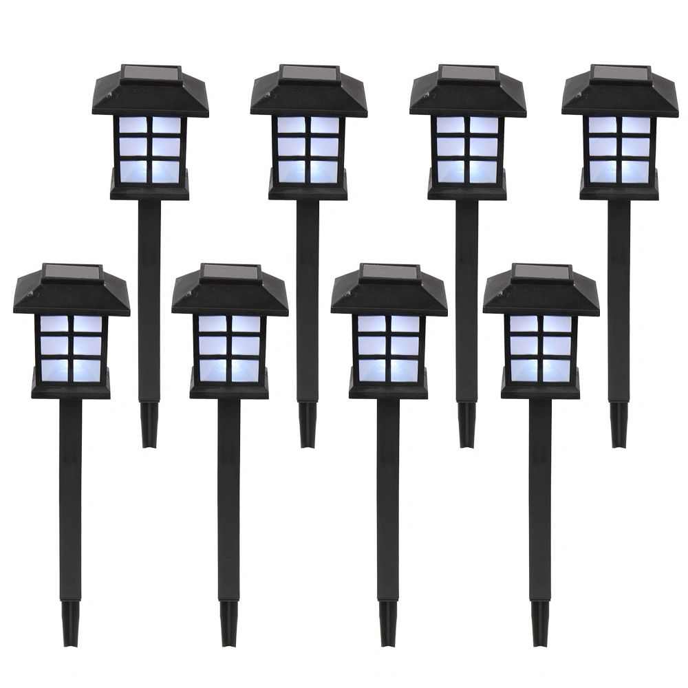 8PCS Solar LED Lantern Lights Outdoor, White Garden Pathway Torch Lights, Waterproof Landscape Lighting for Yard Walkway Patio view 6
