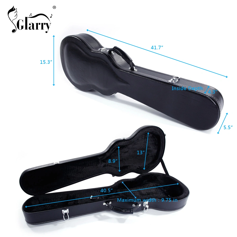 High Grade Electric Guitar Hard Case for GLP Style Electric Guitar Microgroove Bulge Surface Black view 18