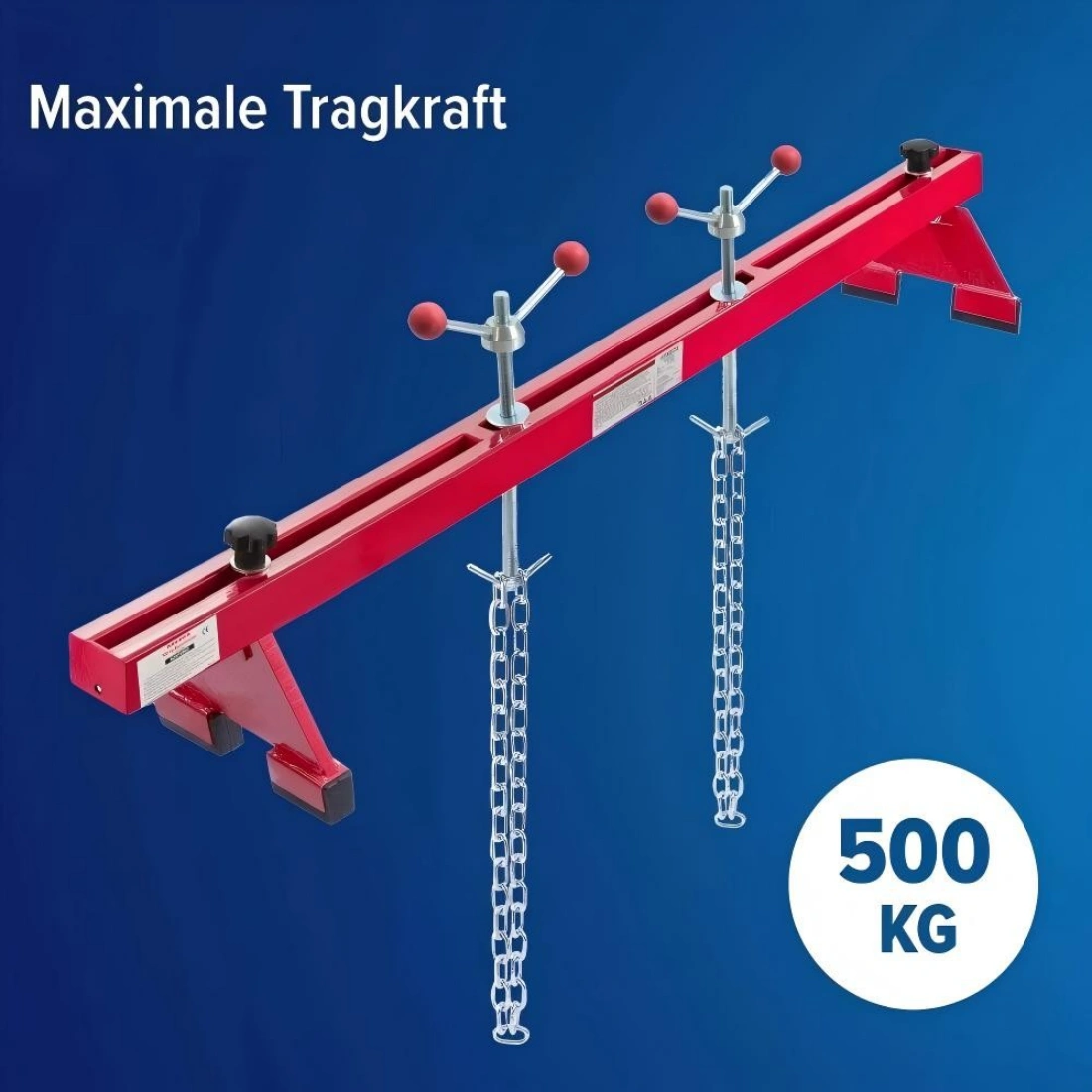 Motorbrücke 500kg Kotflügeltraverse - Motorheber & Getriebehalter, Motorträger mit Füllhorn, Werkstatt Werkzeug view 2
