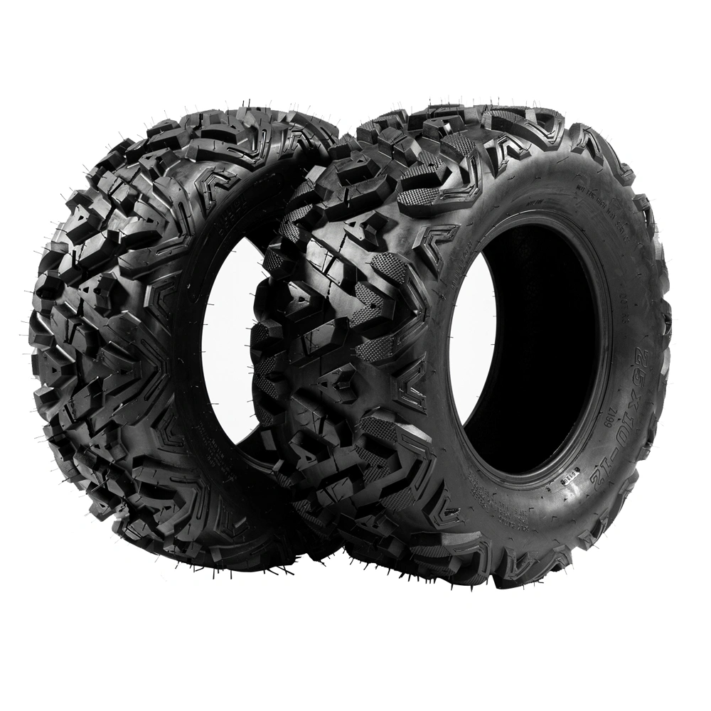 Complete Set of 4 All Terrain ATV UTV Tires 25x8-12 Front & 25x10-12 Rear 6PR Tubeless view 12