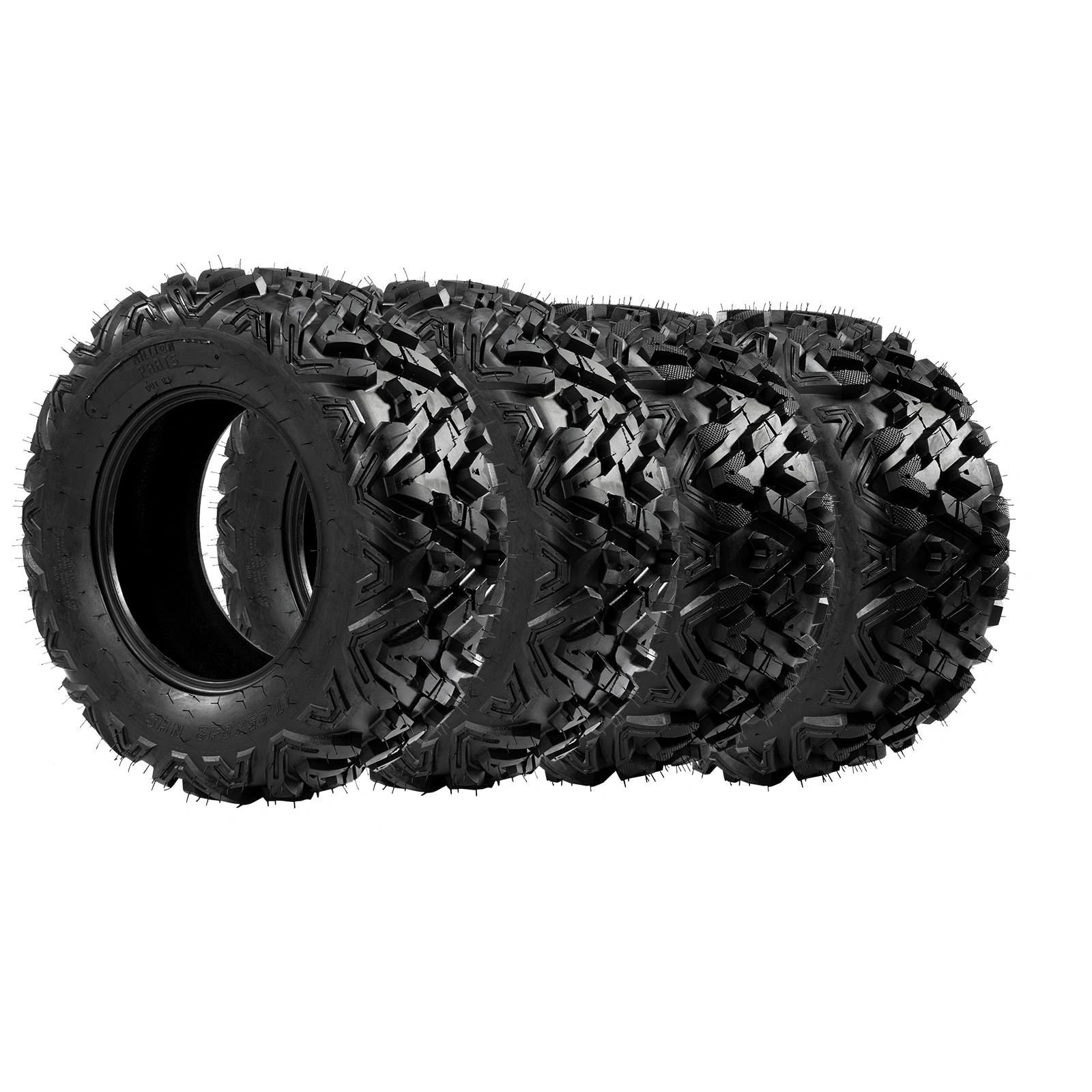 Complete Set of 4 All Terrain ATV UTV Tires 25x8-12 Front & 25x10-12 Rear 6PR Tubeless view 20