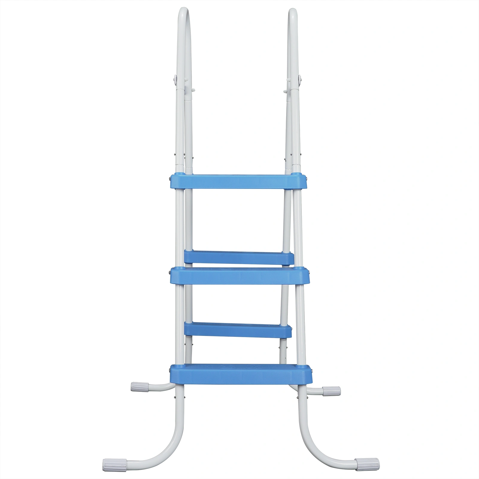 3-Step 42" Above Ground Pool Ladder with Entry Mat, Iron Frame in White & Blue, Non-Slip Safety Pool Steps for In-Ground & Above Ground Pools view 3