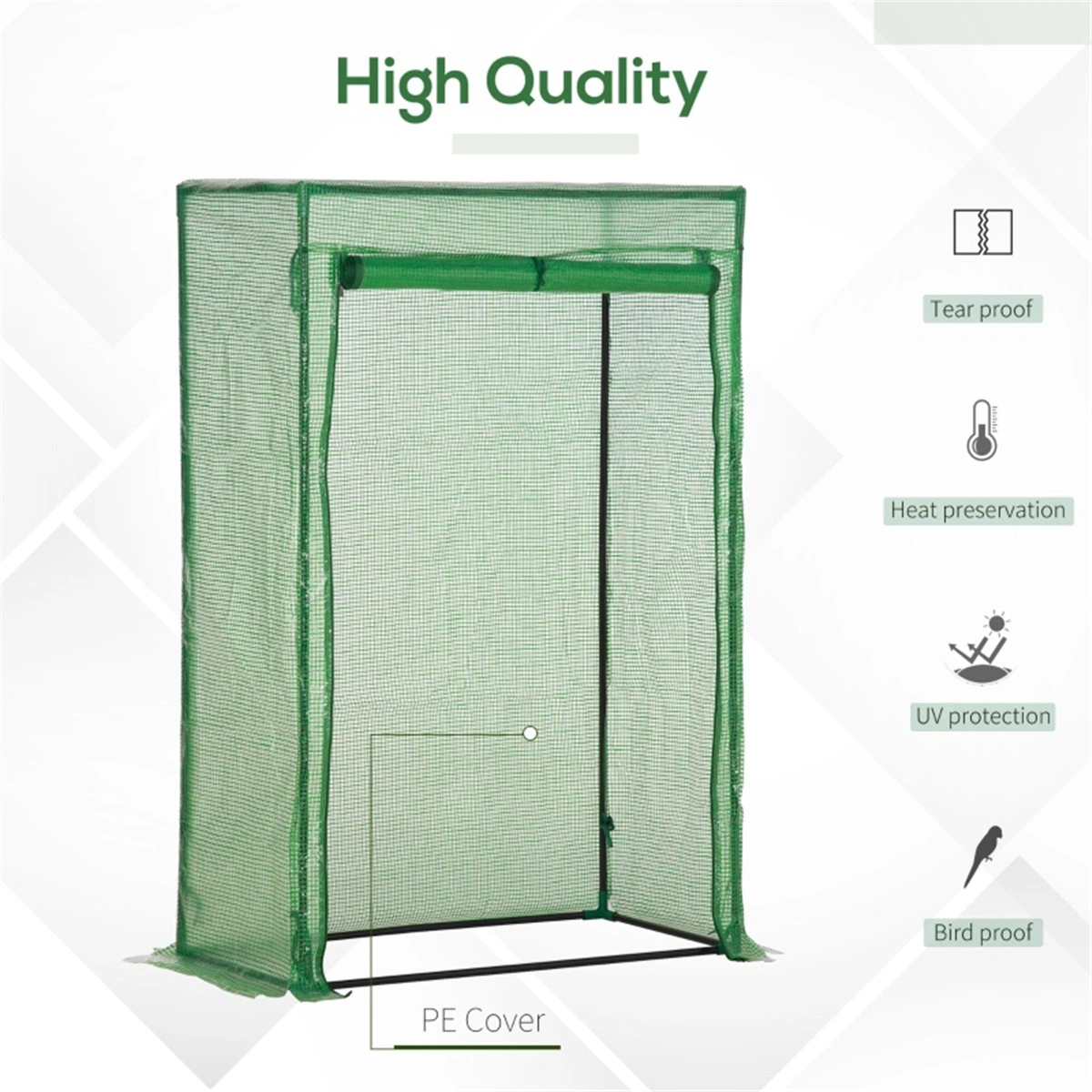 Mini Walk-In Greenhouse, Portable Plant Cold Frame with Zipper Door, 5-Tier Stackable Garden Tunnel view 3