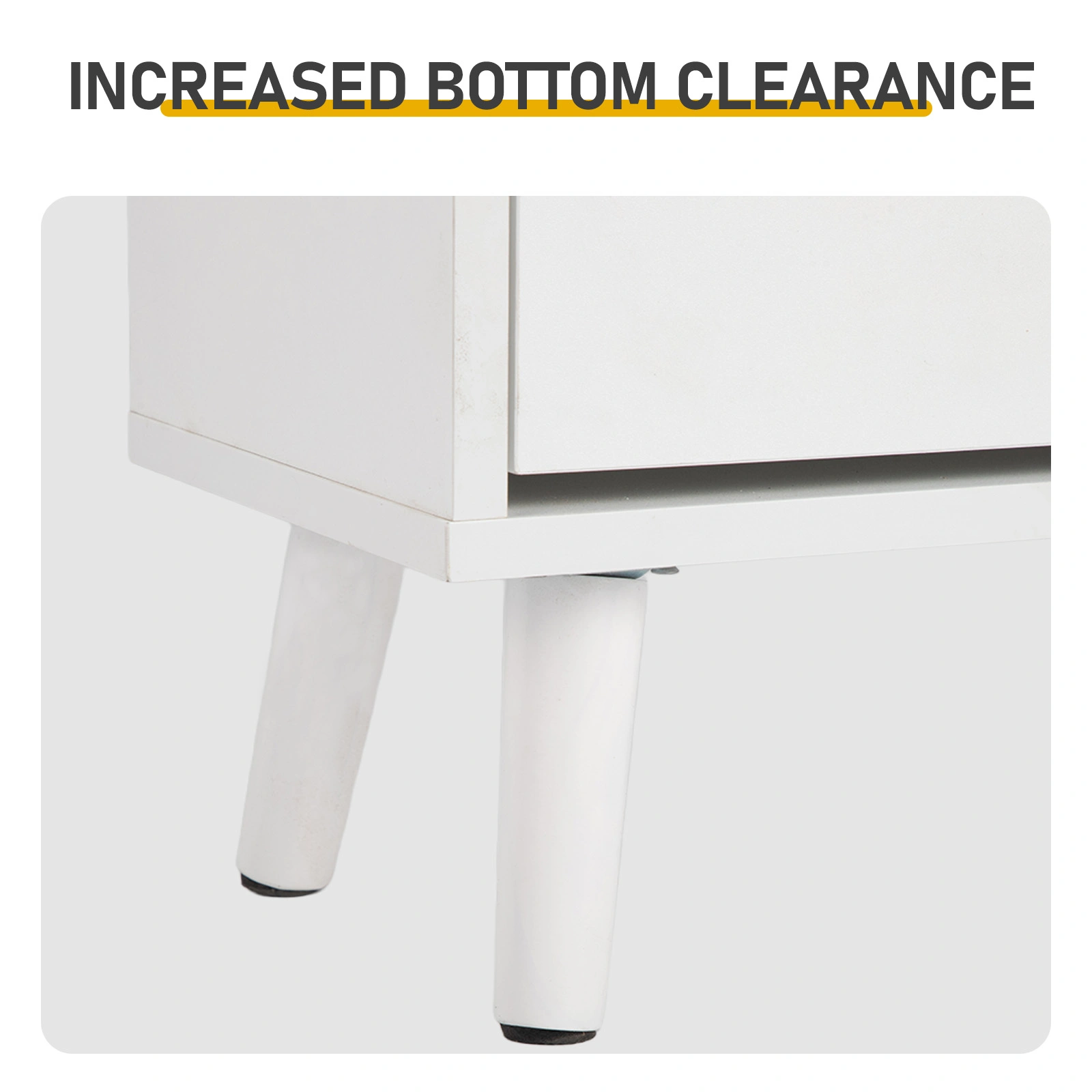 Rattan-front shoe cabinet with 1 drawer and 2 flip-down compartments, particleboard, 54*24*110cm, white view 9