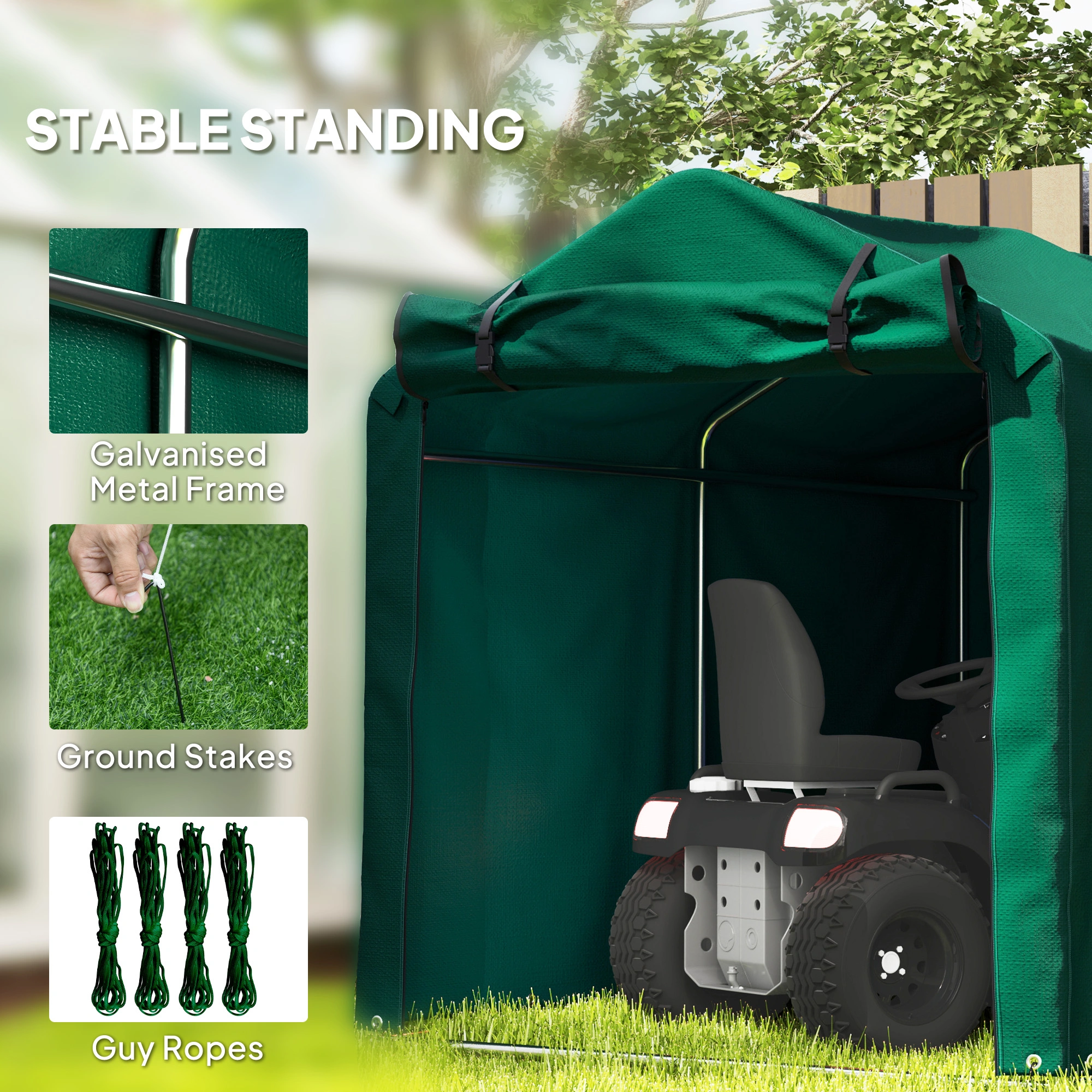 Metal Garden Shed 7x5 Large Outdoor Storage House with Double Door for Garden Tools Lawn Mower Equipment view 2