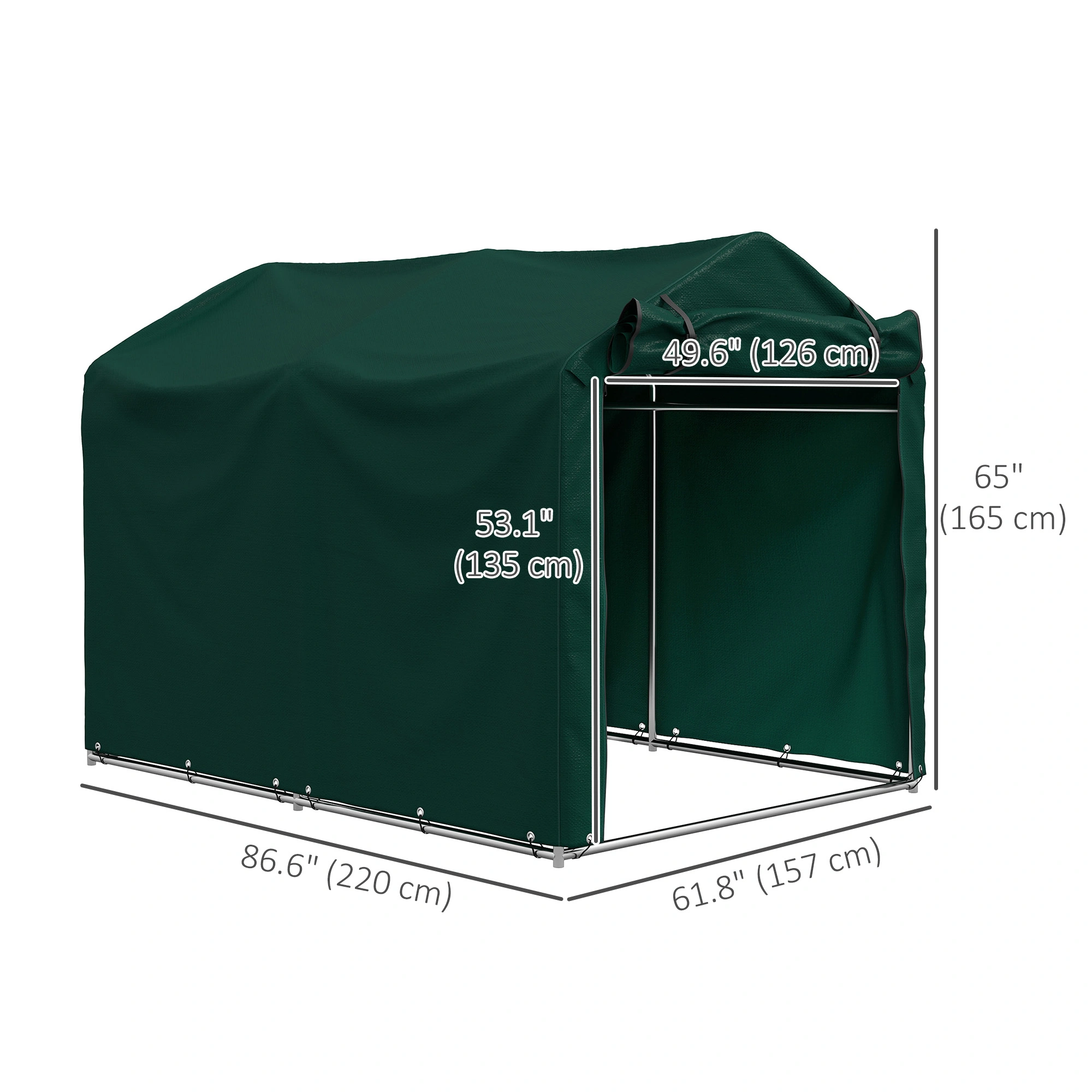Metal Garden Shed 7x5 Large Outdoor Storage House with Double Door for Garden Tools Lawn Mower Equipment view 3