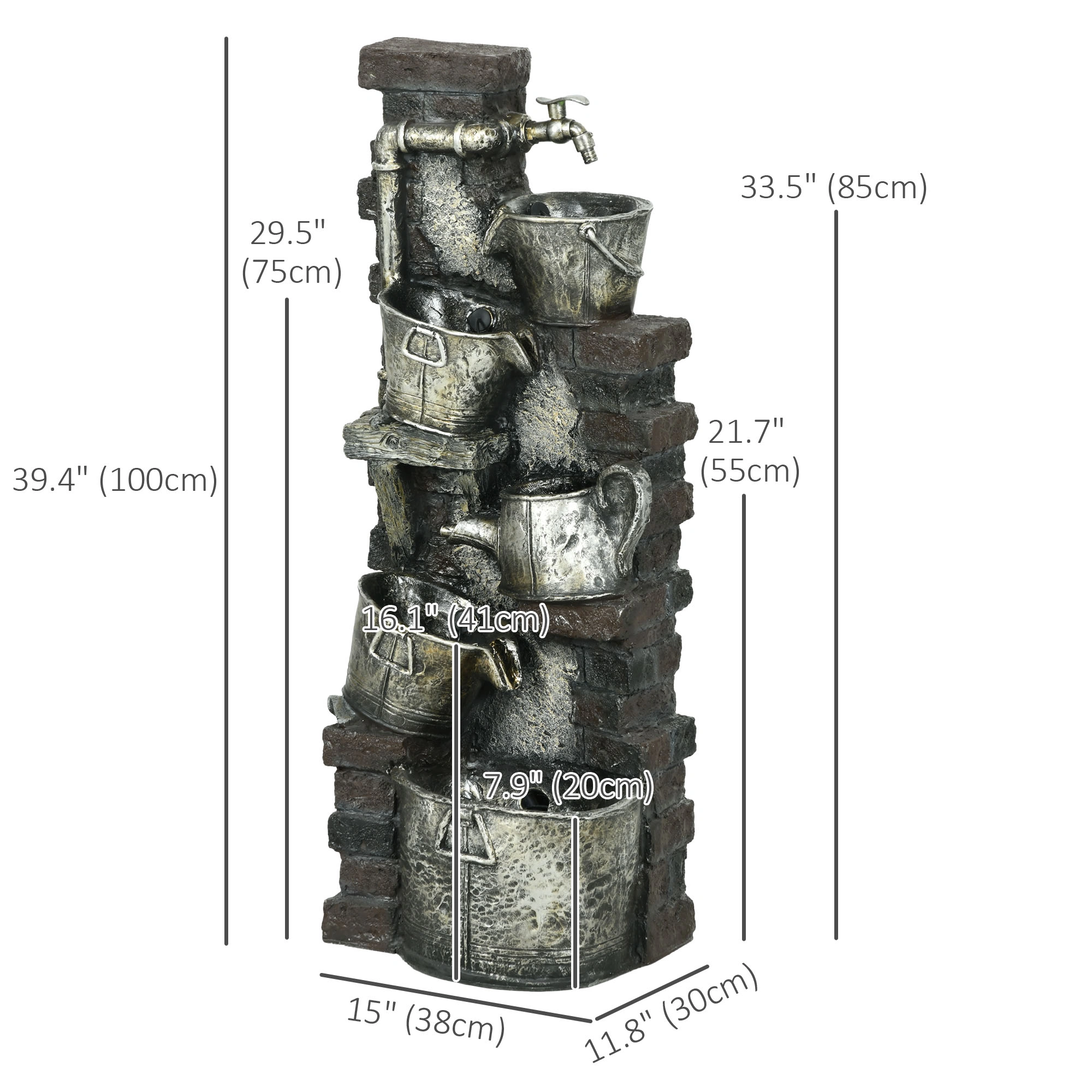 Aquarium Fountain Pump for Fish Tank - Submersible Water Feature, 100 GPH, Quiet Operation, LED Lights view 3