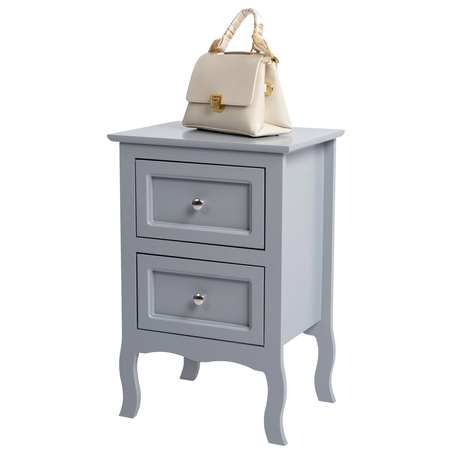2pcs Country Style Two-Tier Night Tables Large Size Grace view 10