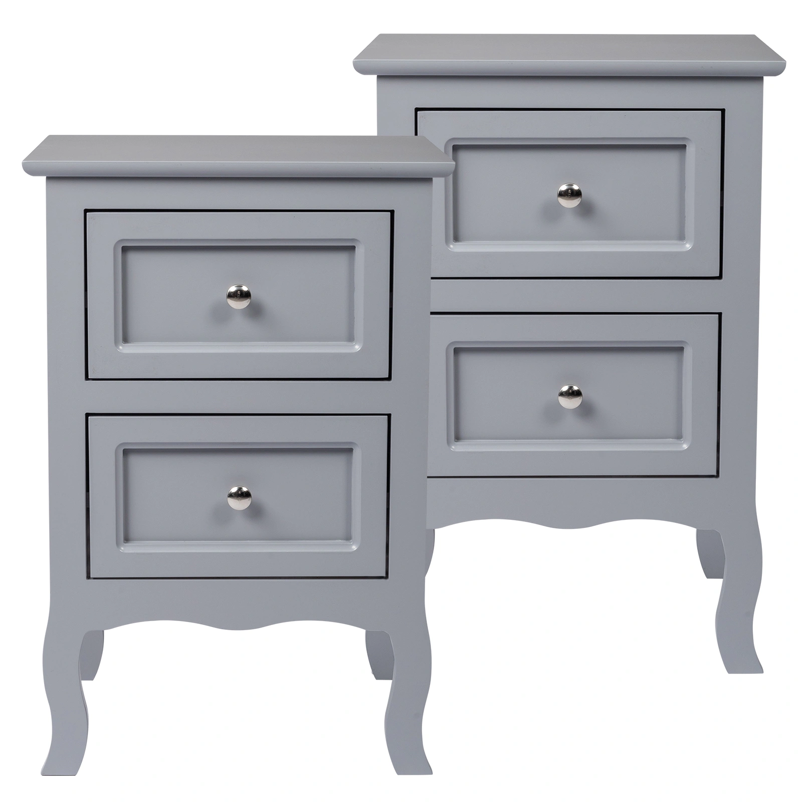 2pcs Country Style Two-Tier Night Tables Large Size Grace view 19