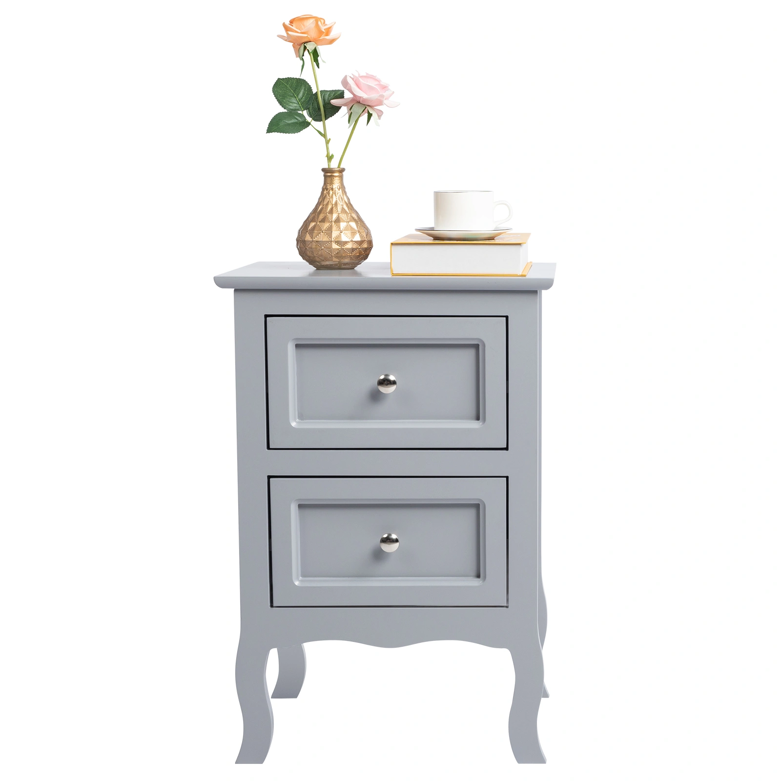 2pcs Country Style Two-Tier Night Tables Large Size Grace view 7