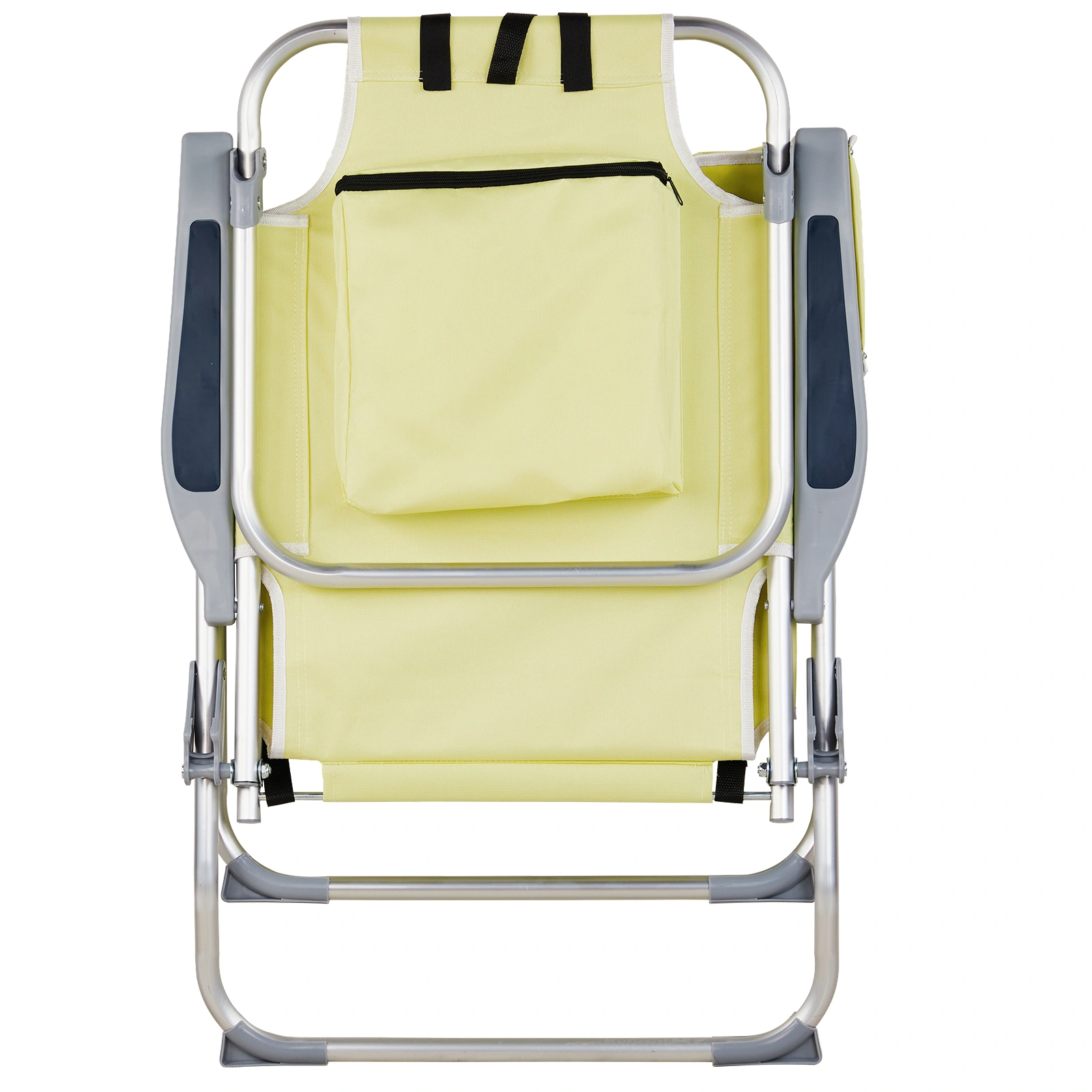 63*70*99cm Heightened Oxford Cloth Silver White Aluminum Tube Bearing 100kg Beach Chair Yellow view 12