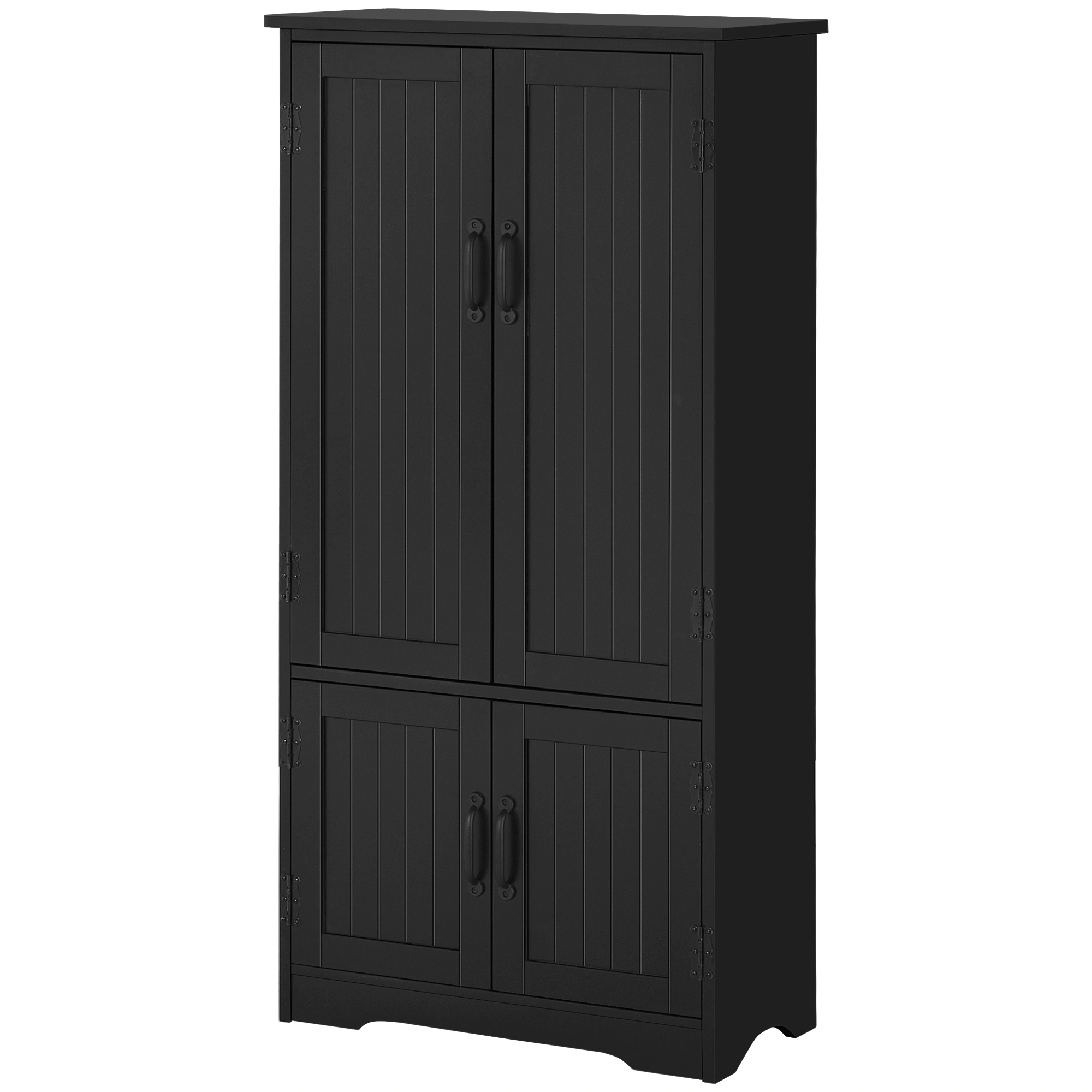 Freestanding Kitchen Storage Cabinet with Shelves, 3-Tier Pantry Organizer for Dishes, Cookware & Grocery Items - Space-Saving Home Solution