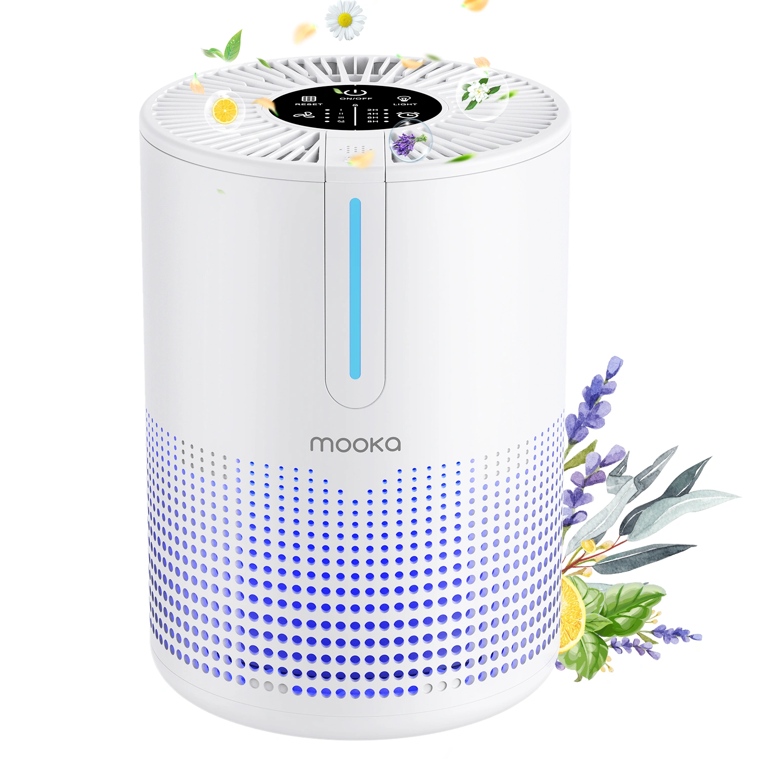 MOOKA Air Purifier with HEPA Filter, 300 Sq Ft Coverage, Removes Odor Dust Mold Pollen Allergens Smoke for Home Bedroom Office