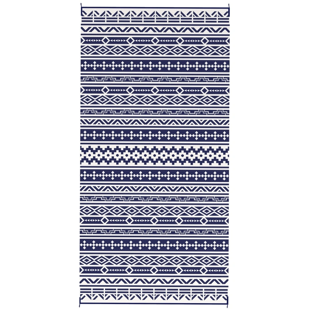 Reversible Outdoor Rug Indoor Outdoor Patio Garden Area Rug Non Slip Floor Mat for Living Room Bedroom Balcony (Grey, 5x7) view 2