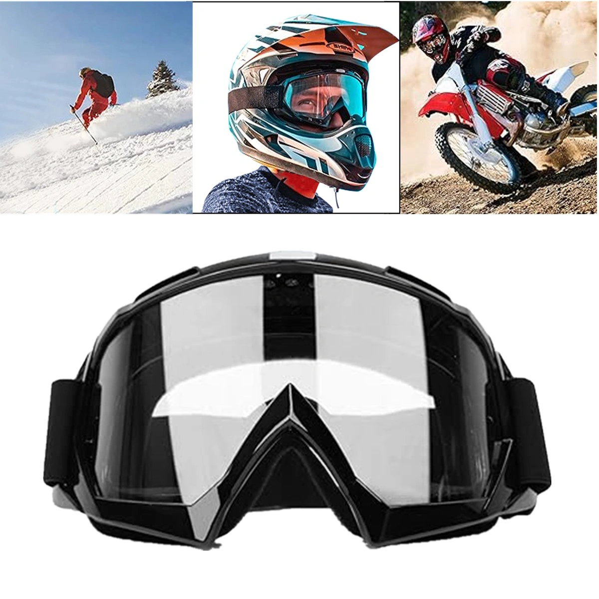 Windproof Anti-Scratch Dustproof Motorcycle Riding Goggles Ski Goggles Racing Goggles view 12