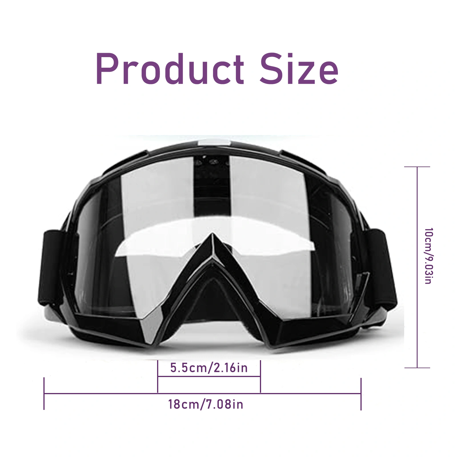 Windproof Anti-Scratch Dustproof Motorcycle Riding Goggles Ski Goggles Racing Goggles view 2