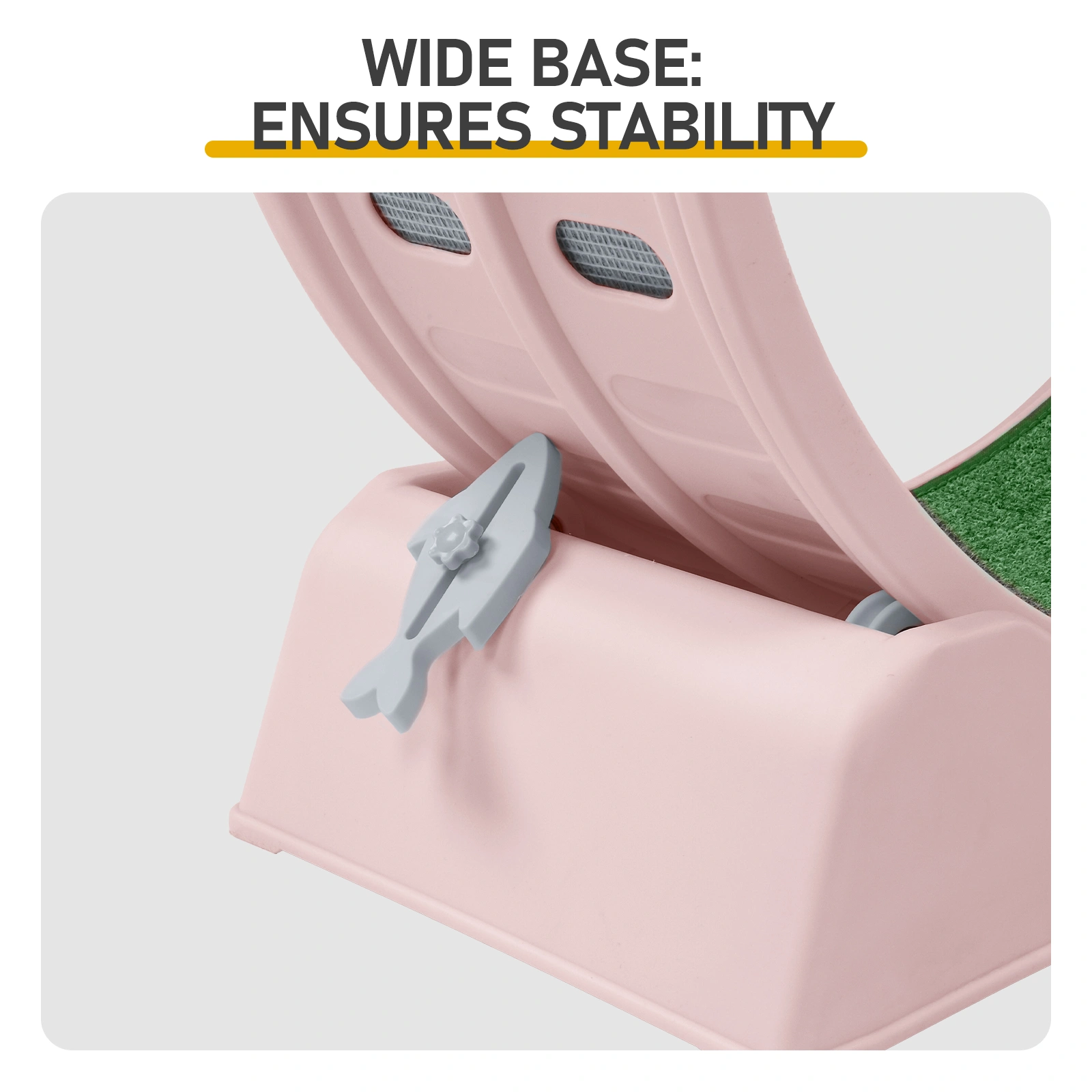 80*34*86CM Pink PP track connector assembly, circular design with green carpet + 1 cat teaser stick, 15kg cat treadmill view 10