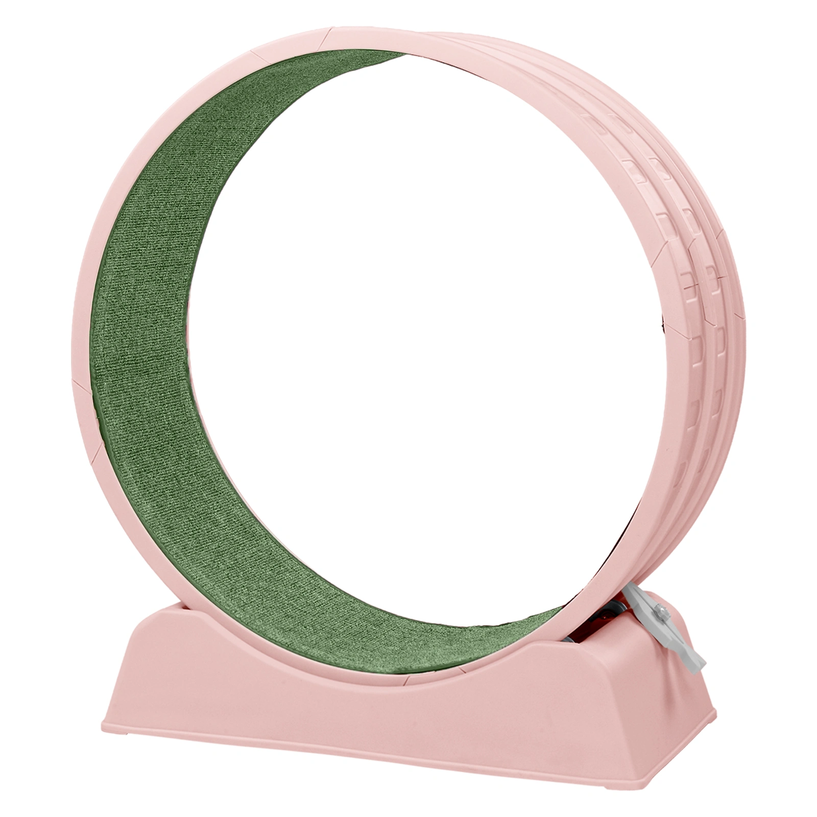 80*34*86CM Pink PP track connector assembly, circular design with green carpet + 1 cat teaser stick, 15kg cat treadmill view 13