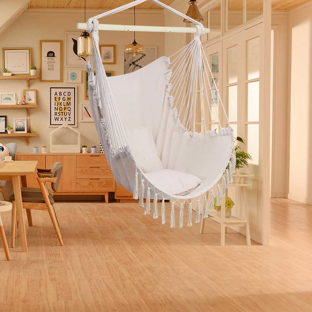 Pillow Tassel Hanging Chair Beige view 18