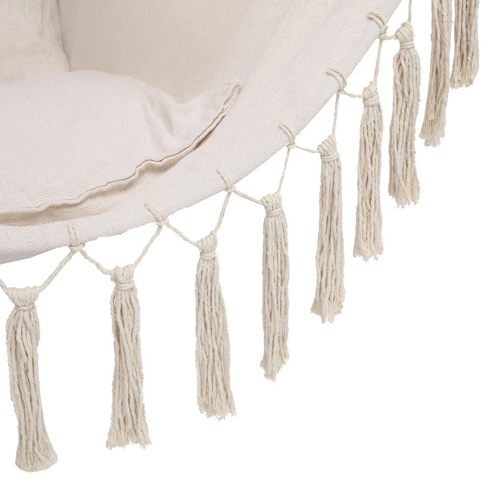 Pillow Tassel Hanging Chair Beige view 9