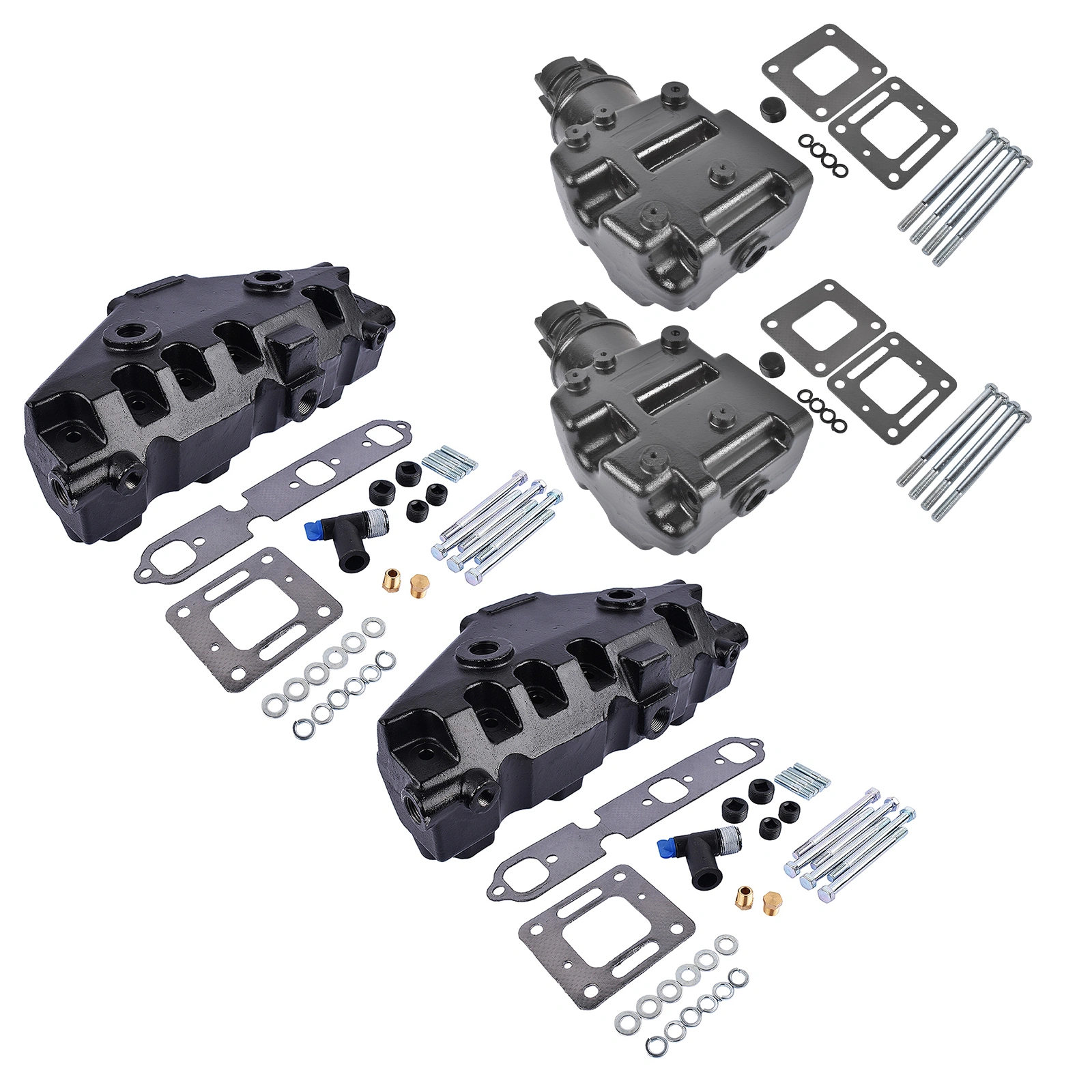 4x Manifold Riser Combo Kit for MerCruiser 85-02 & 175 Outboard - Parts #44354A13 #99746A8 view 7