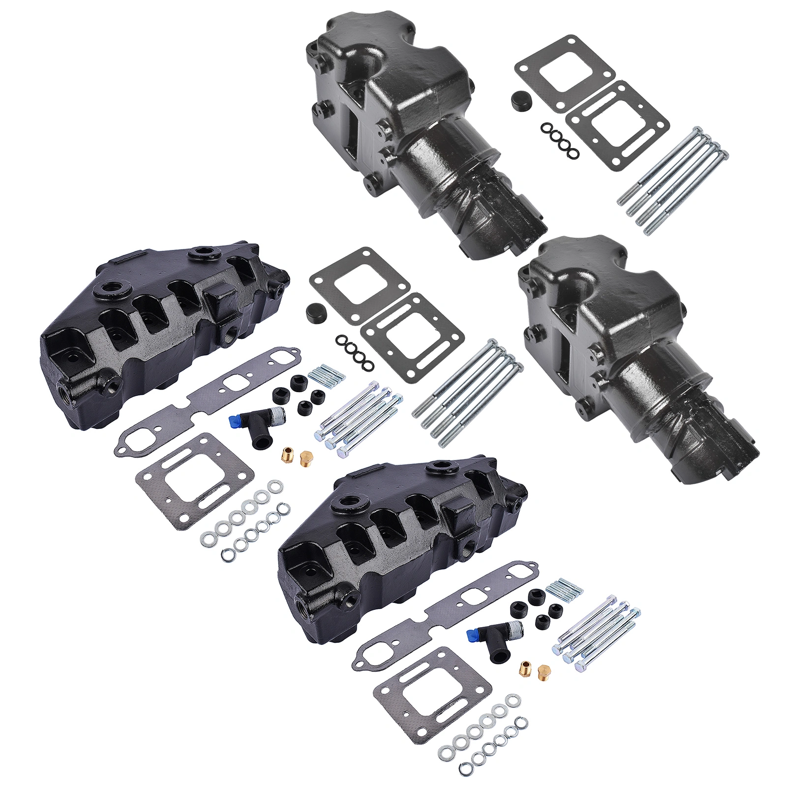 4x Manifold Riser Combo Kit for MerCruiser 85-02 & 175 Outboard - Parts #44354A13 #99746A8 view 8