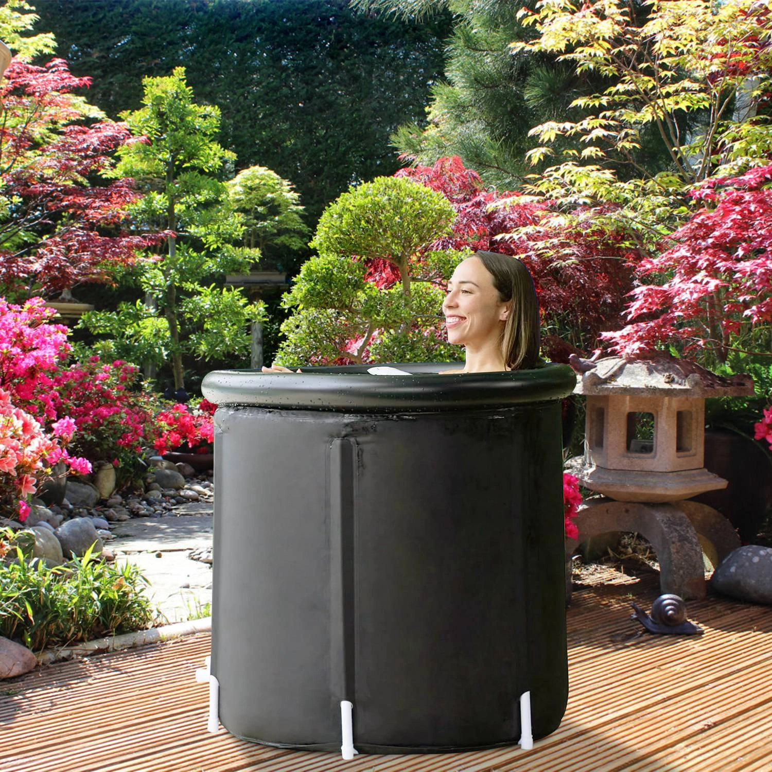 370L / 97 Gallon Cold Plunge Tub, 5-Layer Insulated Ice Bath for Muscle Recovery, Portable Ice Bathtub for Athletes, Indoor Outdoor Use view 2