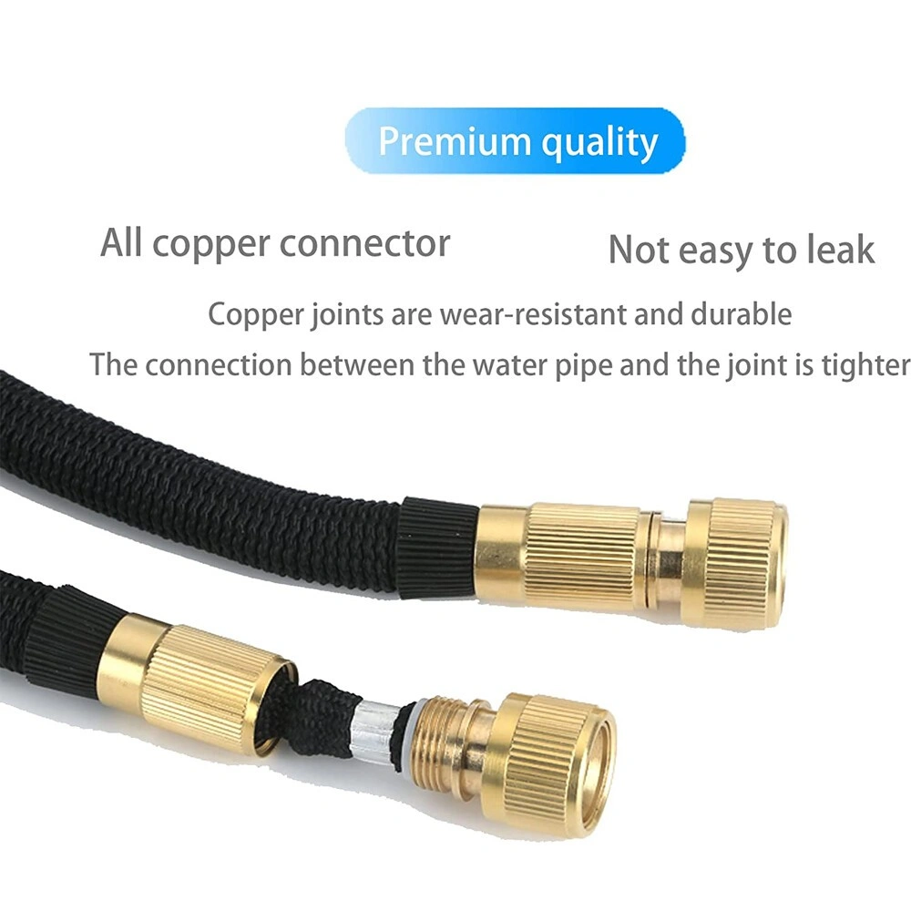 Heavy Duty Expandable Garden Hose 100ft, Flexible Expanding Hose with Spray Gun & Complete Accessory Kit view 4
