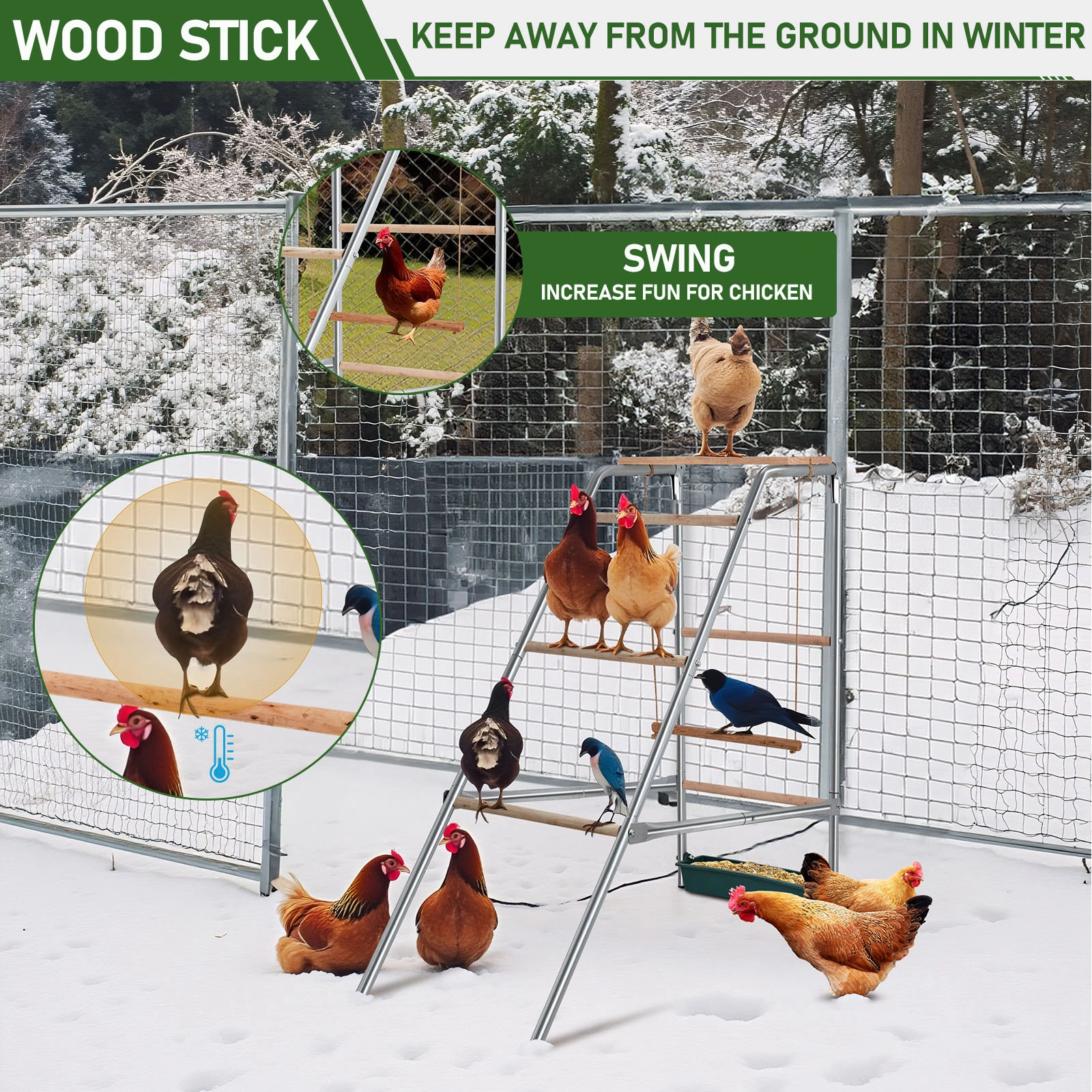 103*50*100cm Outdoor chicken perch view 11