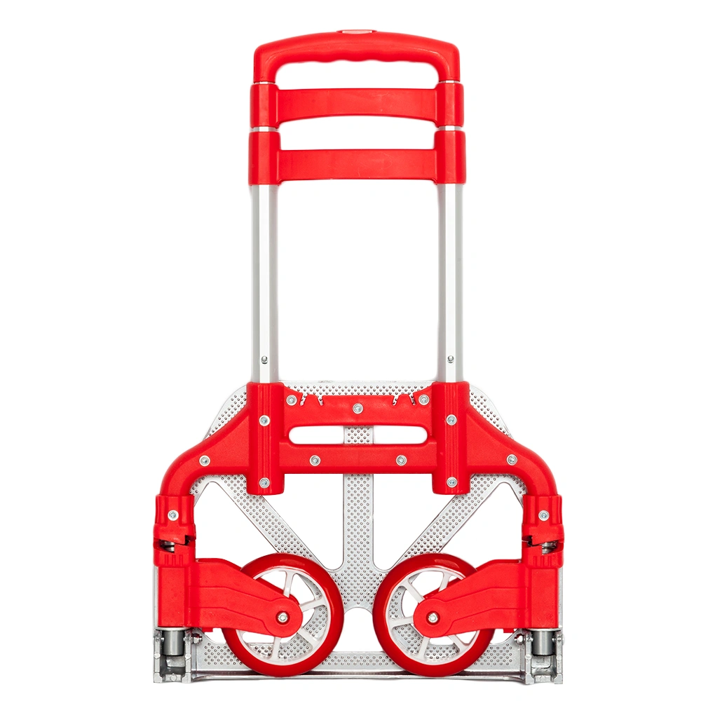 Portable Foldable Telescopic Trolley Trolley Luggage Trolley Red view 12