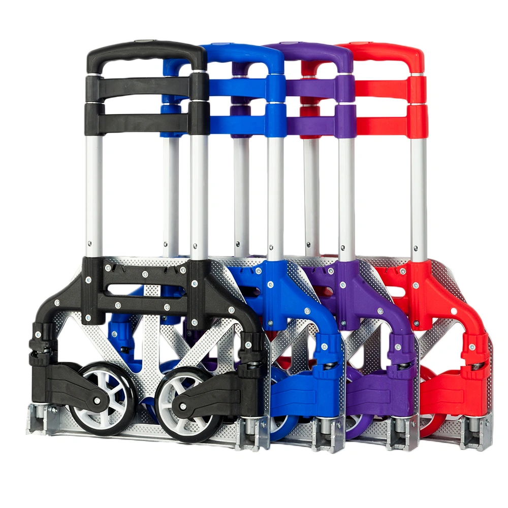 Portable Foldable Telescopic Trolley Trolley Luggage Trolley Red view 19