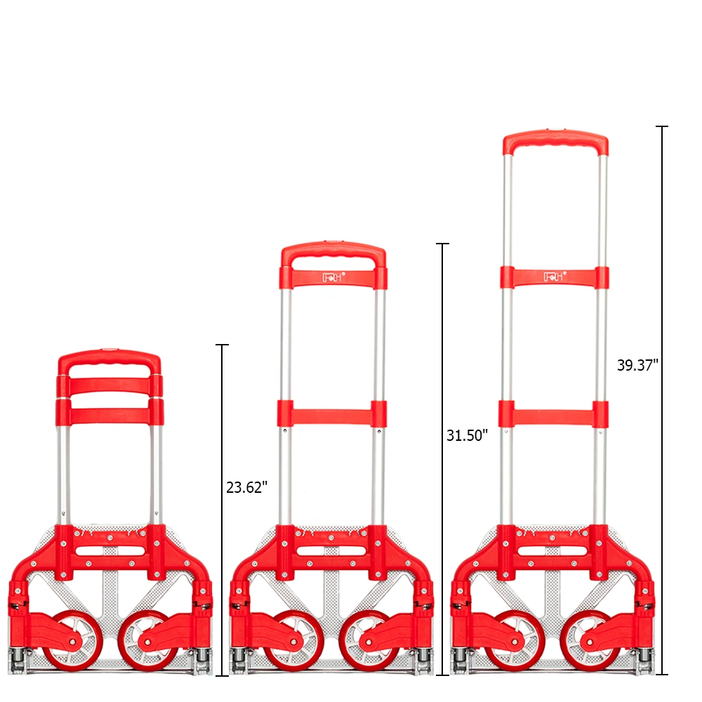Portable Foldable Telescopic Trolley Trolley Luggage Trolley Red view 22