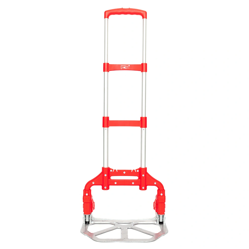 Portable Foldable Telescopic Trolley Trolley Luggage Trolley Red view 6